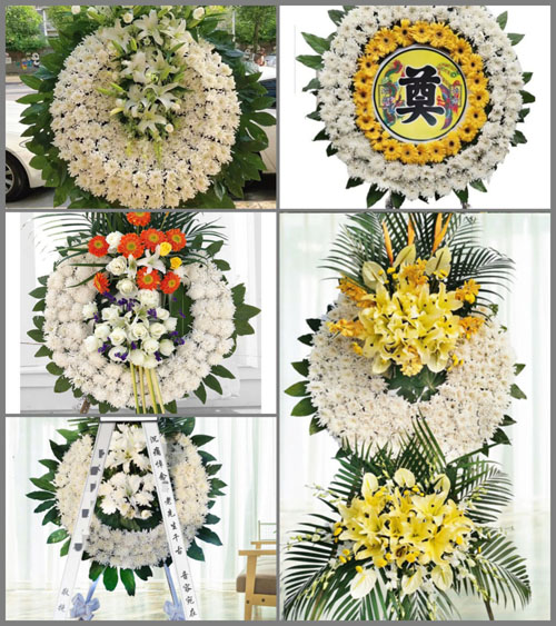 山东青岛平度市白沙河街道仲家村花圈速递